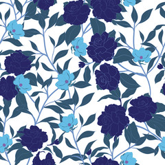 Beautiful seamless floral pattern background.