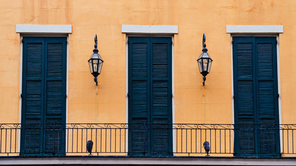 Window Shutters on Balcony