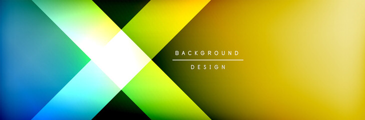 Abstract background - squares and lines composition created with lights and shadows. Technology or business digital template