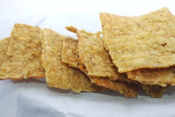 Traditional food known as Tempe Chips