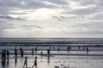 Bali, Indonesia - January 4, 2014: Beach resorts on the island of Bali known as Kuta Beach Bali