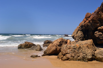 rocks and the sea in a beach of Australia