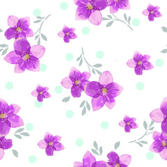 Naklejka na ściany i meble Vector illustration of a beautiful floral bouquet. Liberty style. fabric, covers, manufacturing, wallpapers, print, gift wrap.