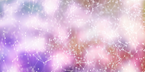 Abstract global network connections with points and lines. Wireframe of network communications.