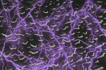 Purple Lightning Pattern on Black