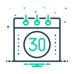 Mix icon for thirty