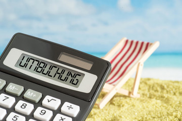 Urlaub, Taschenrechner und die Umbuchung