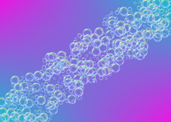 Detergent foam. Soap bath bubble and suds for bathtub. Shampoo.