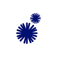 Virus logo design template, Danger bacteria vector icon illustration isolated, Icon symbol