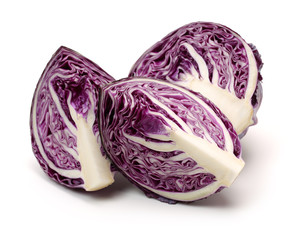 Fototapeta premium Purple cabbage isolated on white background