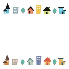 手書き風　可愛い家のフレーム