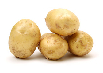 New potato isolated on white background