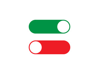 Off, on, toggle icon. Vector illustration, flat design.