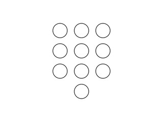 Interface keypad, numbers icon. Vector illustration, flat design.