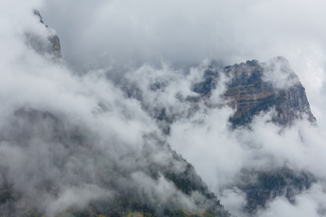 Foggy mountains