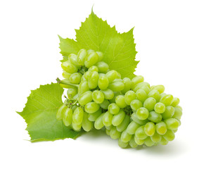 Obraz premium green grapes on white background