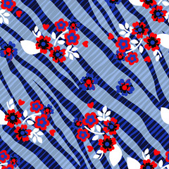 Vector illustration of a beautiful floral bouquet. Liberty style. fabric, covers, manufacturing, wallpapers, print, gift wrap.