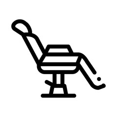 Tattoo Chair Icon Vector. Outline Tattoo Chair Sign. Isolated Contour Symbol Illustration