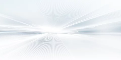 Foto op Plexiglas Fractale golven witte futuristische achtergrond
