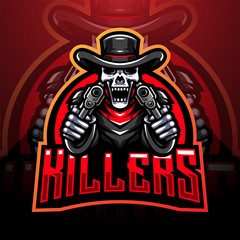 Skull gunners esport mascot logo © Visink.art