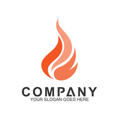 fire logo design template, abstract fire vector