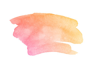 Colorful watercolor isolated smear brush 
