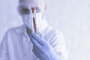 concept coronavirus 2019-ncov, virus in vitro biohazard test