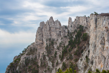Fototapeta na wymiar High rocks Ai-Petri, Crimea