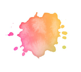 Colorful paint splash isolated on white background