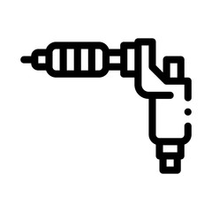 Tattoo Draw Tool Icon Vector. Outline Tattoo Draw Tool Sign. Isolated Contour Symbol Illustration