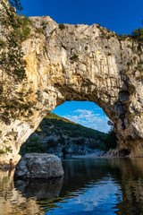 Fototapeta na wymiar Pont D'Arc, rock arch over the Ardeche River in France