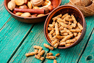 Organic homemade granola cereal