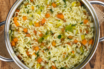 Homemade Alphabet Soup (selective focus)