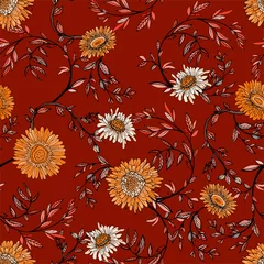 Behangcirkel patternflowers © Galina Trenina