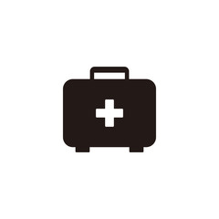 Simple medical case flat icon design vector