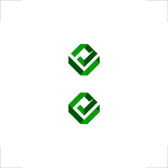 check mark symbol square logo