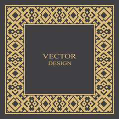 Obraz premium Gold decorative frame with the place for the text.