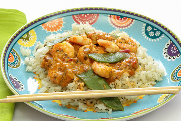 rougail de crevettes et riz 