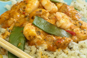 rougail de crevettes et riz 