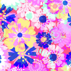 Vector illustration of a beautiful floral bouquet. Liberty style. fabric, covers, manufacturing, wallpapers, print, gift wrap.