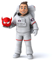 Fun astronaut - 3D Illustration