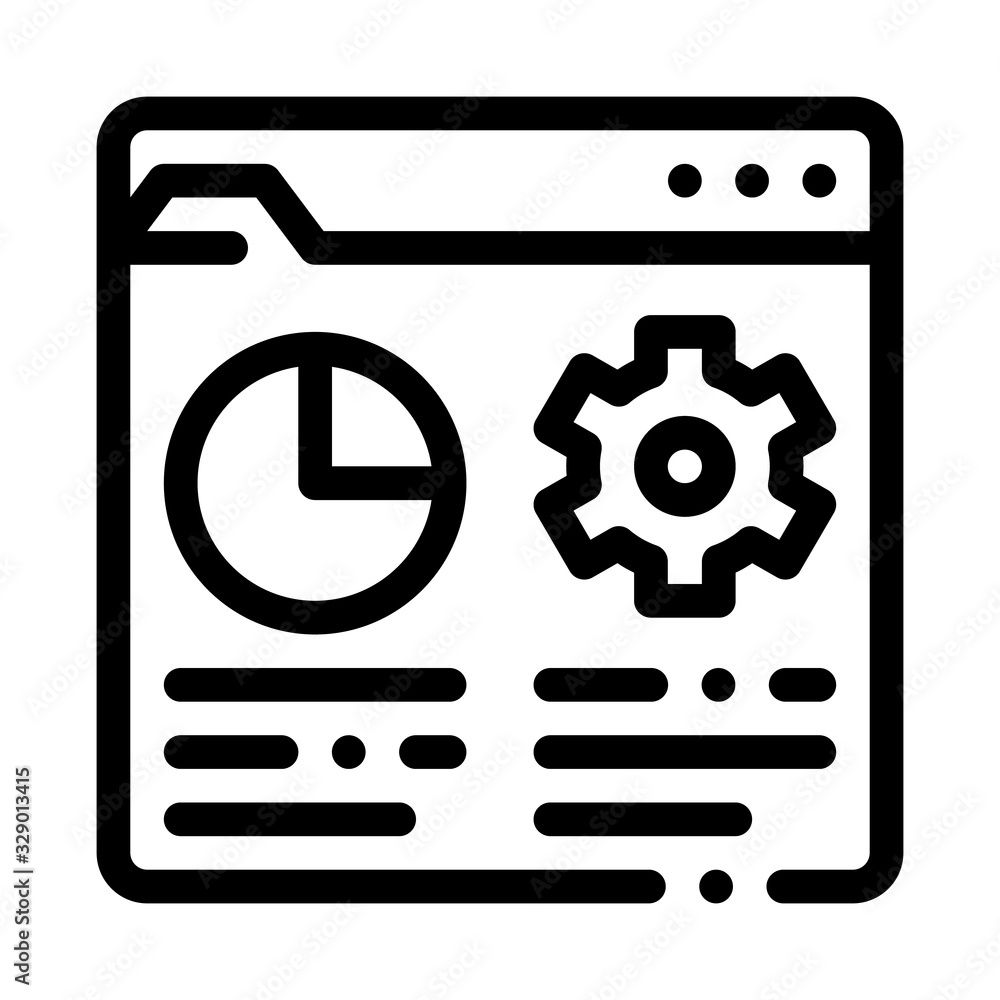 Aufkleber manager web site icon vector. outline manager web site sign. isolated contour symbol illustration