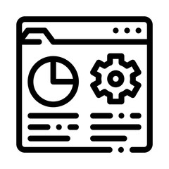 Manager Web Site Icon Vector. Outline Manager Web Site Sign. Isolated Contour Symbol Illustration