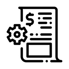 Job Contract Icon Vector. Outline Job Contract Sign. Isolated Contour Symbol Illustration