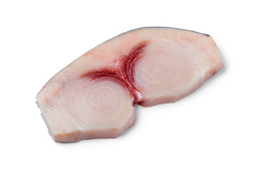 Single raw fresh swordfish fillet