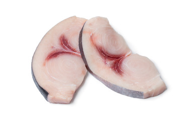 Two raw fresh swordfish fillets