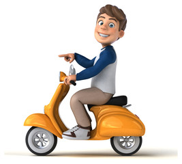 3D cartoon character fun teenager