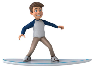 Fototapeta na wymiar 3D cartoon character fun teenager