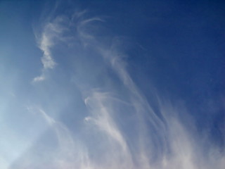 Beautiful blue sky in the evening, and white cloud of texture, with clouds at sunset summer.