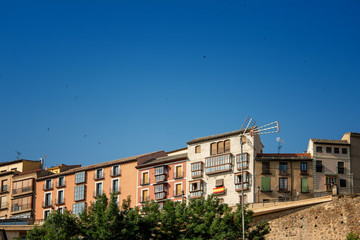 Fototapeta na wymiar facades of buildings in the city of Toledo, Spain